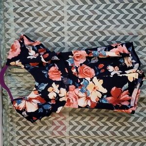 Colorful stretchy romper- sz. L